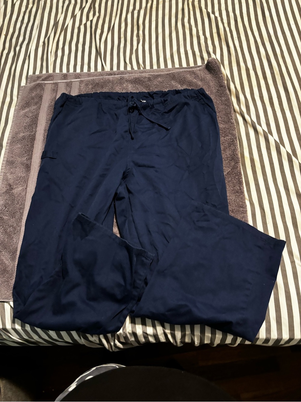 Womens size XL Scrub bottoms Navy Drawstring Pants